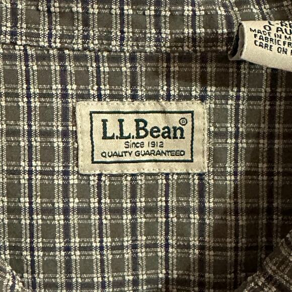 LL Bean Women’s Brown Plaid Button Down Shirt, Large, Pre-owned - Picture 4 of 5